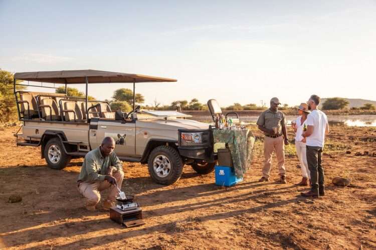 South African luxury safari featuring Madikwe Game Reserve, Sabi Sand Game Reserve, and Timbavati Private Nature Reserve with stunning wildlife and 5-star lodges.